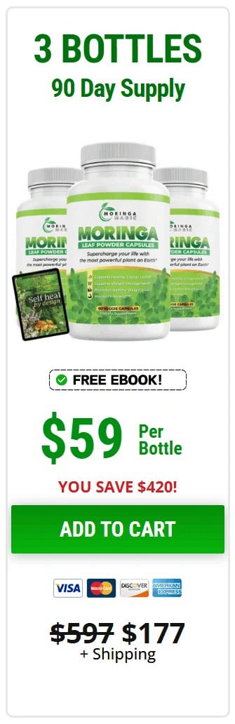 3 Bottle - Moringa Magic - 90 Days supply